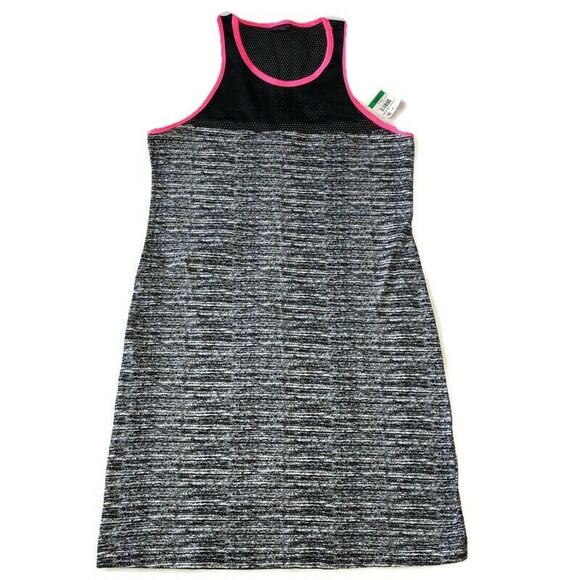 Material Girl Womens Mesh-Inset Bodycon DR NOIR SPACEDYE Juniors Size Large - Picture 1 of 4